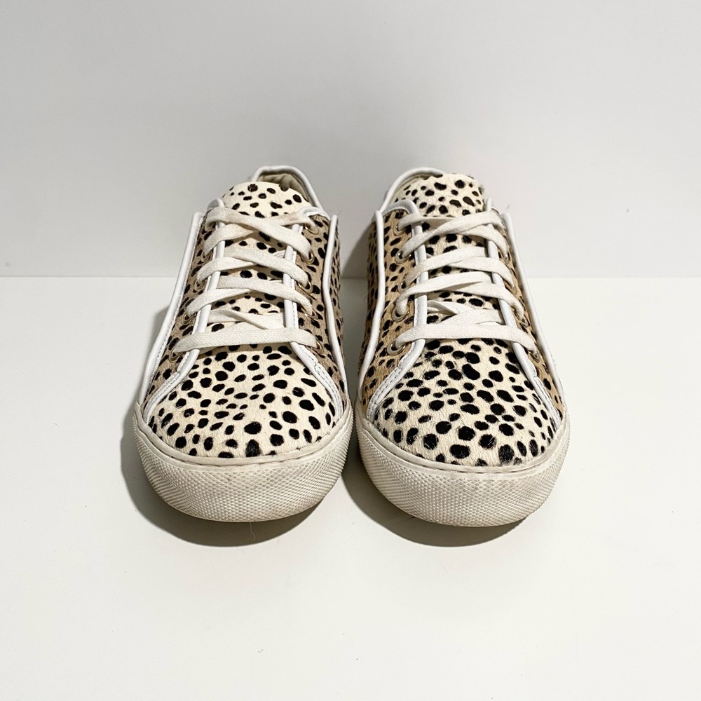 Ann Taylor Women's Leopard Print Sneakers Natalia Spotted Haircalf - Picture 2 of 11
